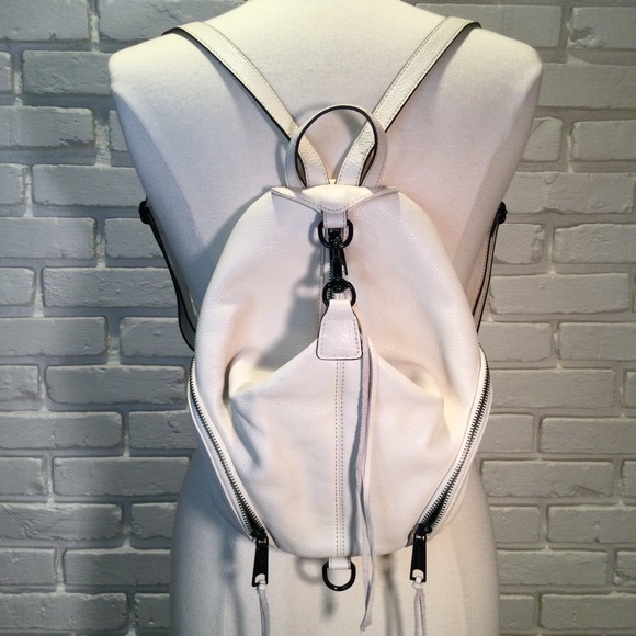 Rebecca Minkoff Handbags - Rebecca Minkoff Pebbled Leather Ivory Medium Julian Backpack